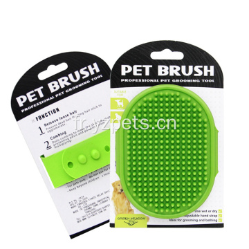 Brosse de massage pour le bain pour animaux de compagnie